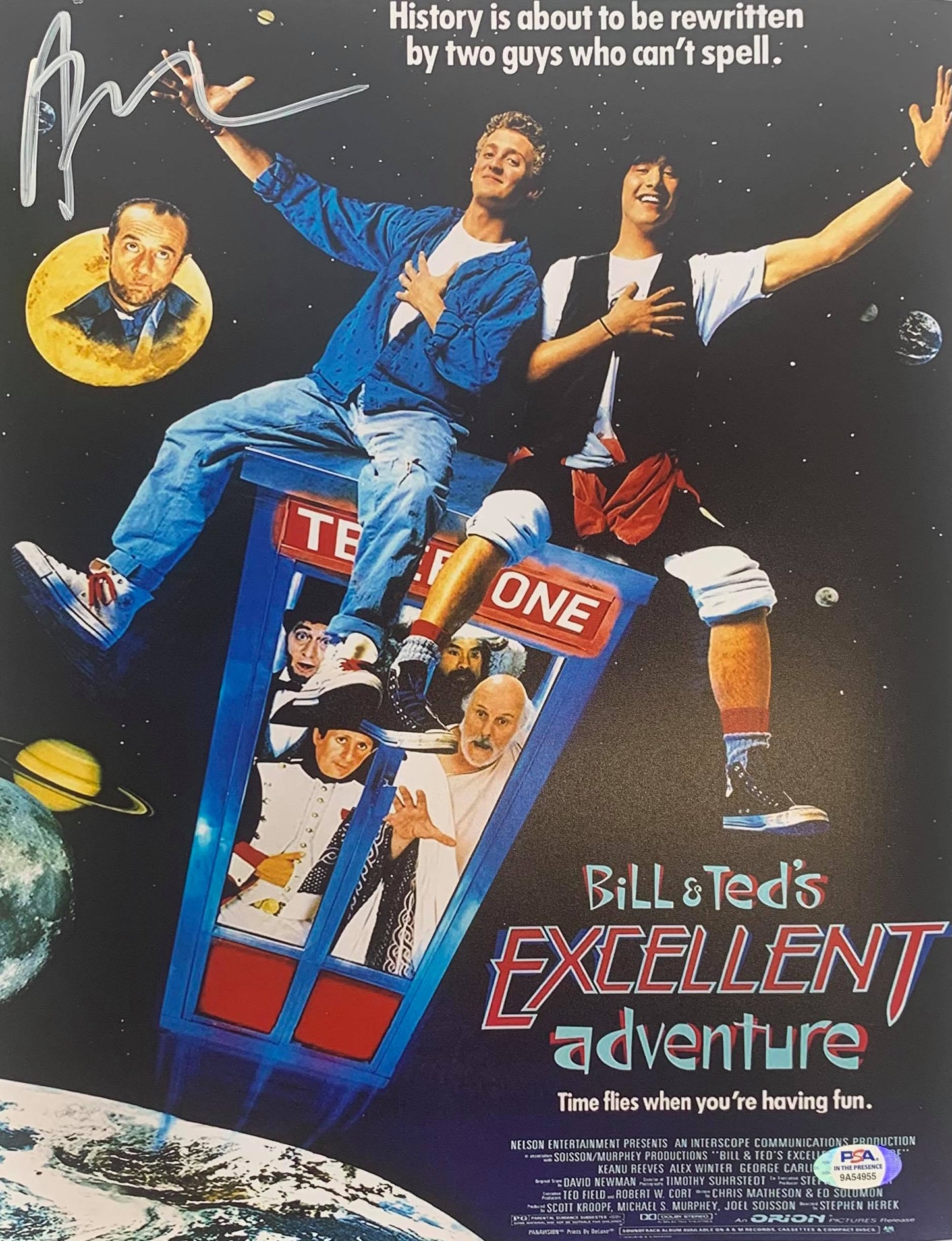 Alex Winter autographed 11x14 photo Bill & Ted's Excellent Adventure PSA COA