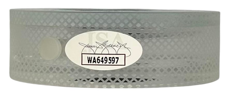 Andrei Vasilevskiy Nikita Kucherov signed Game Used Ice puck JSA COA Lightning