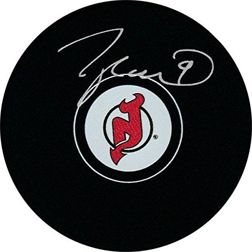 Taylor Hall autograph NHL NJ Devils puck Hart Trophy Frameworth