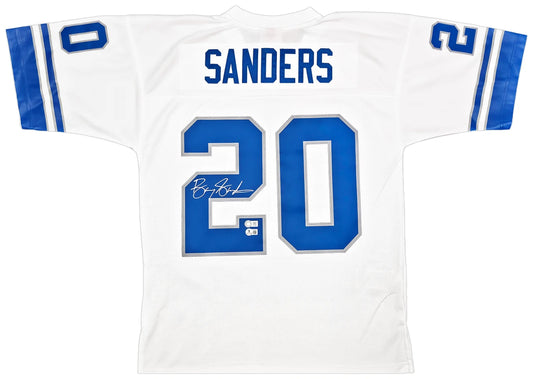 Barry Sanders Signed Mitchell & Ness 1996 NFL Legacy Throwback Detroit Lions Jersey - Beckett