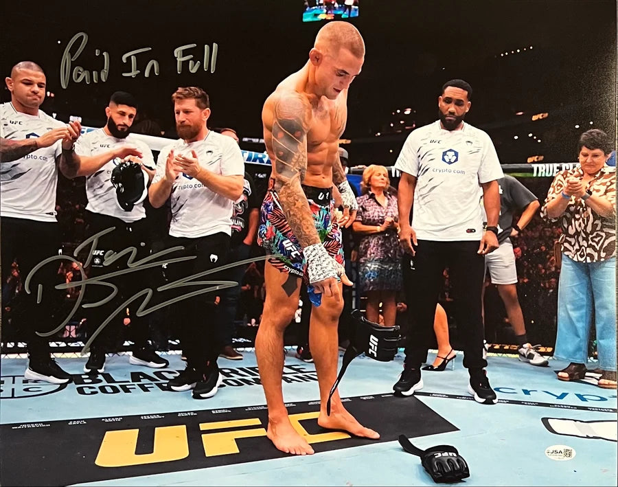 Dustin Poirier Signed Inscribed 16x20 UFC Photo - JSA