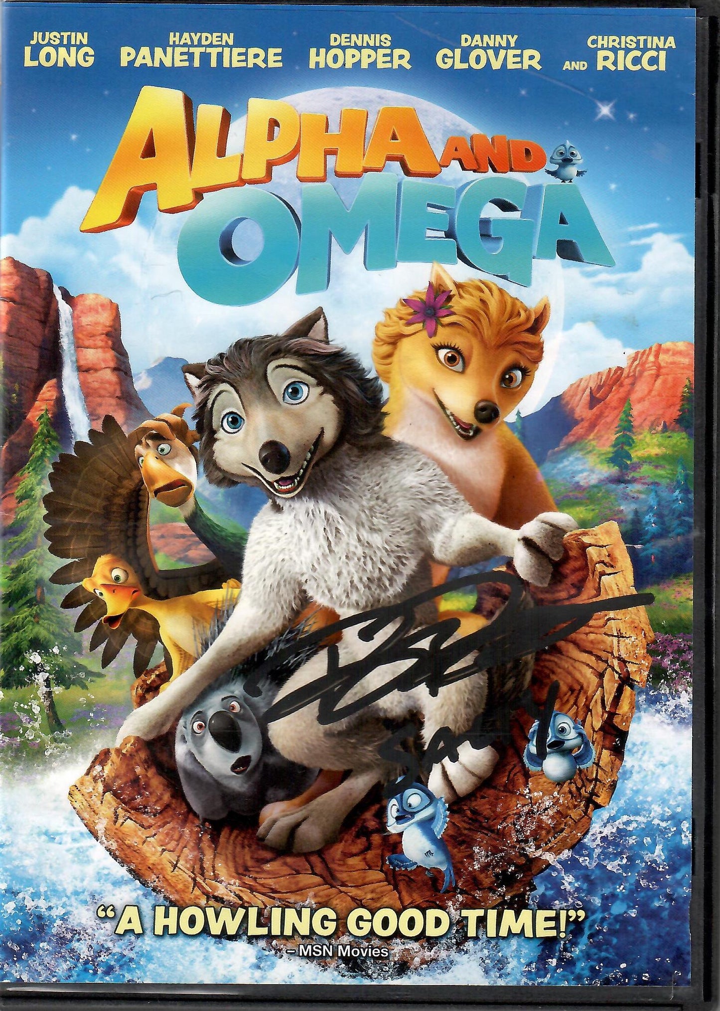 Brian Donovan autographed inscribed DVD cover Alpha and Omega PSA COA Salty