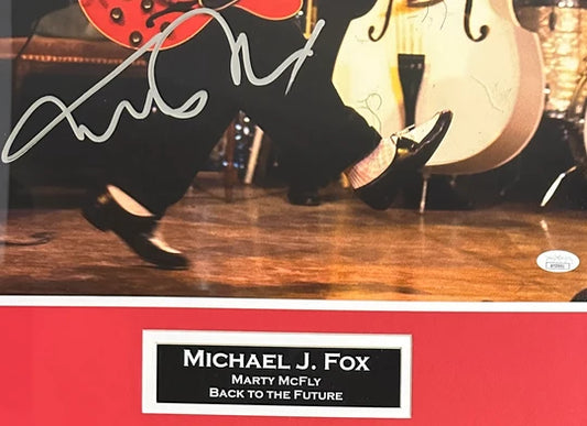 Michael J. Fox Signed Back to the Future Framed 16x20 Photo - JSA Authenticated