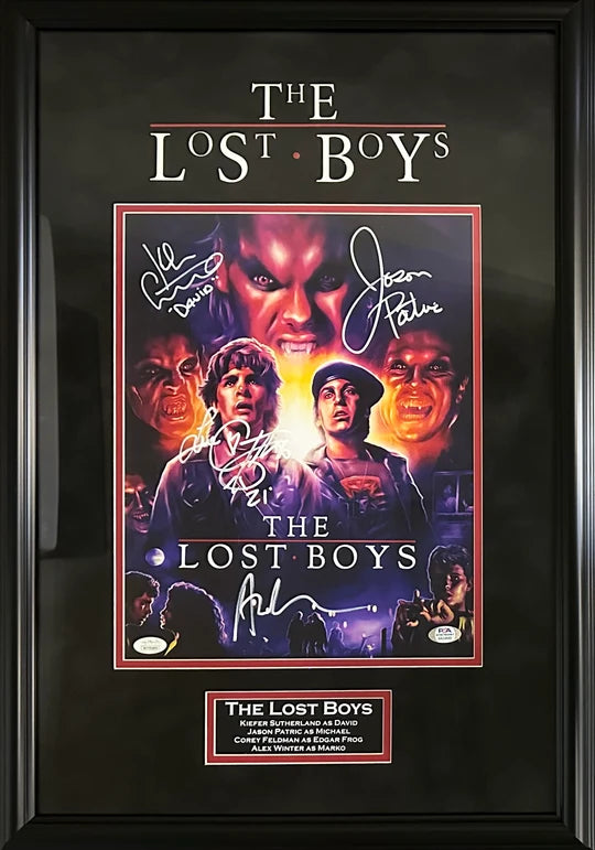 The Lost Boys Cast Signed Inscribed Framed 11x14 Photo - JSA