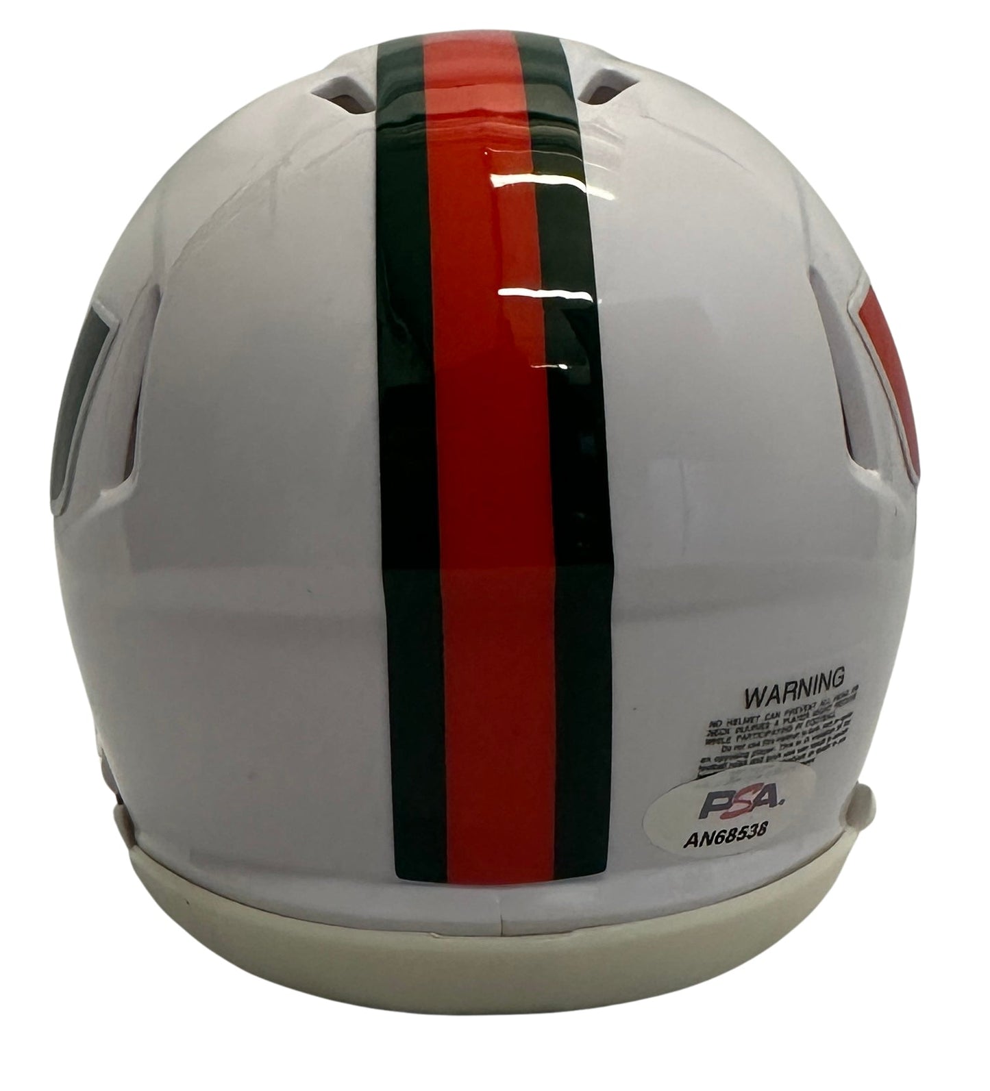 Jeremy Shockey autographed signed mini helmet Miami Hurricanes PSA