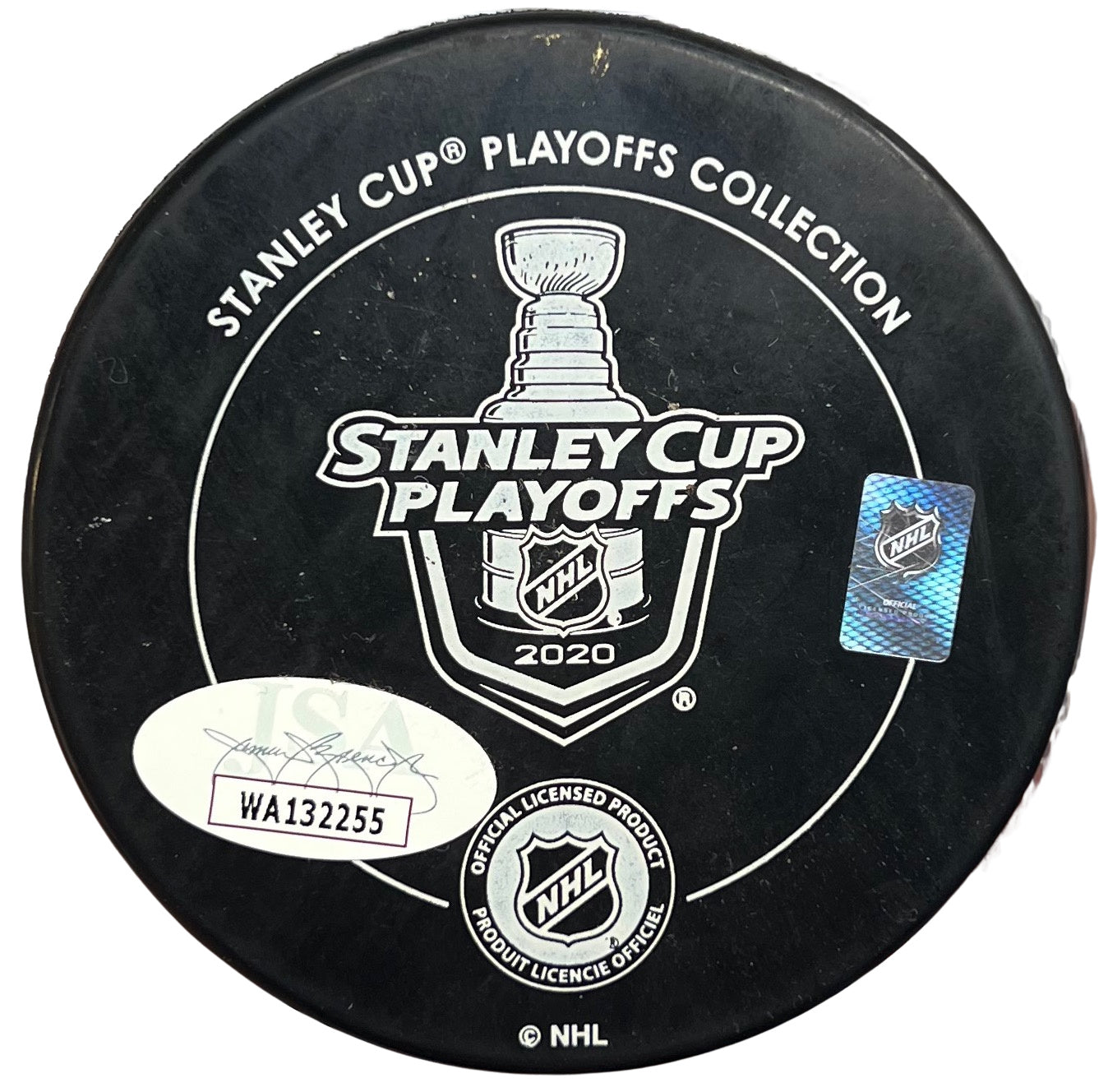 Victor Hedman signed inscribed Stanley Cup Puck Tampa Bay Lightning JSA COA