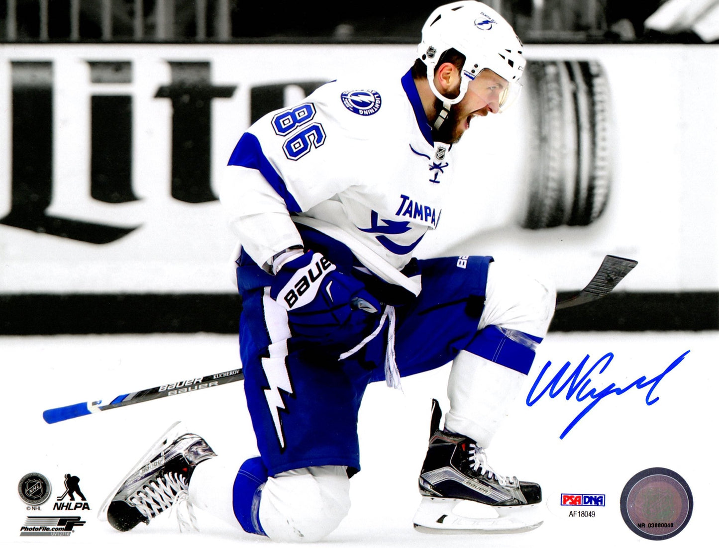 Nikita Kucherov autographed signed 8x10 photo NHL Tampa Bay Lightning PSA COA