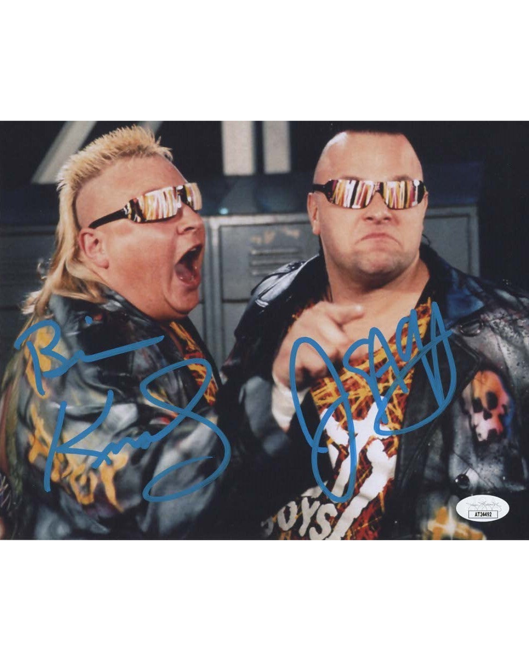 WWE WWF The Nasty Boys Brian Knobbs & Jerry Sags Autographed Signed 8x10 Photo JSA COA