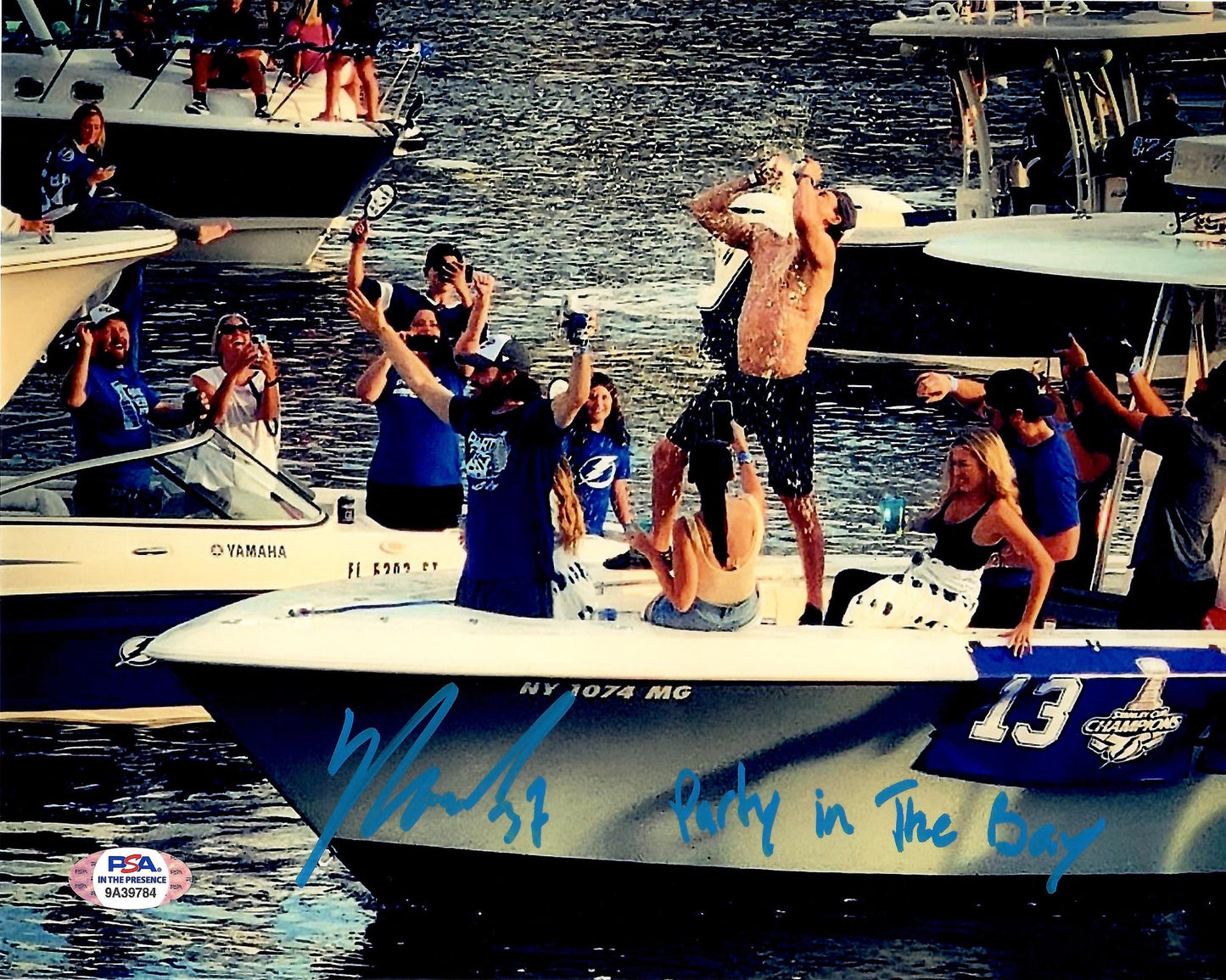 Yanni Gourde autographed inscribed 8x10 photo NHL Tampa Bay Lightning PSA COA