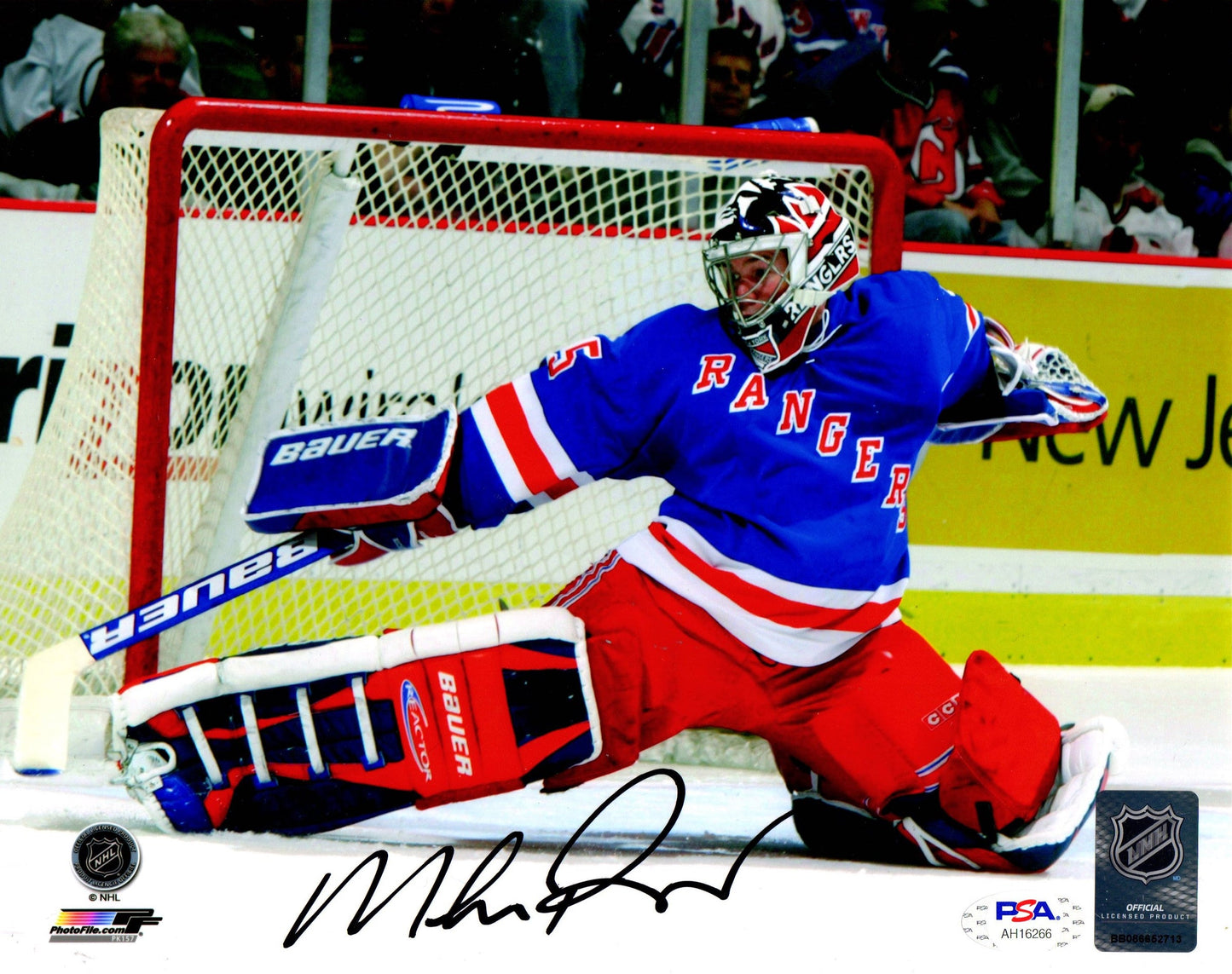 Mike Richter autographed signed 8x10 photo NHL New York Rangers PSA COA