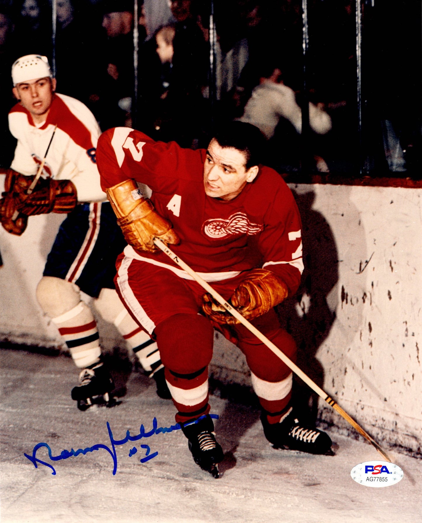 Norm Ullman autographed signed 8x10 photo NHL Detroit Red Wings PSA COA HOF