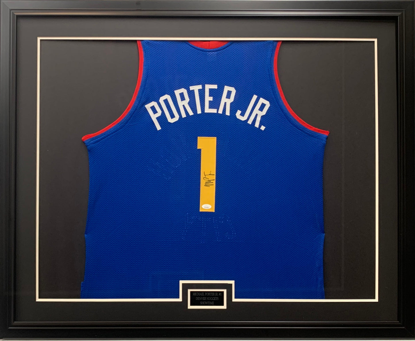 Michael Porter Jr signed framed custom jersey NBA Denver Nuggets JSA COA