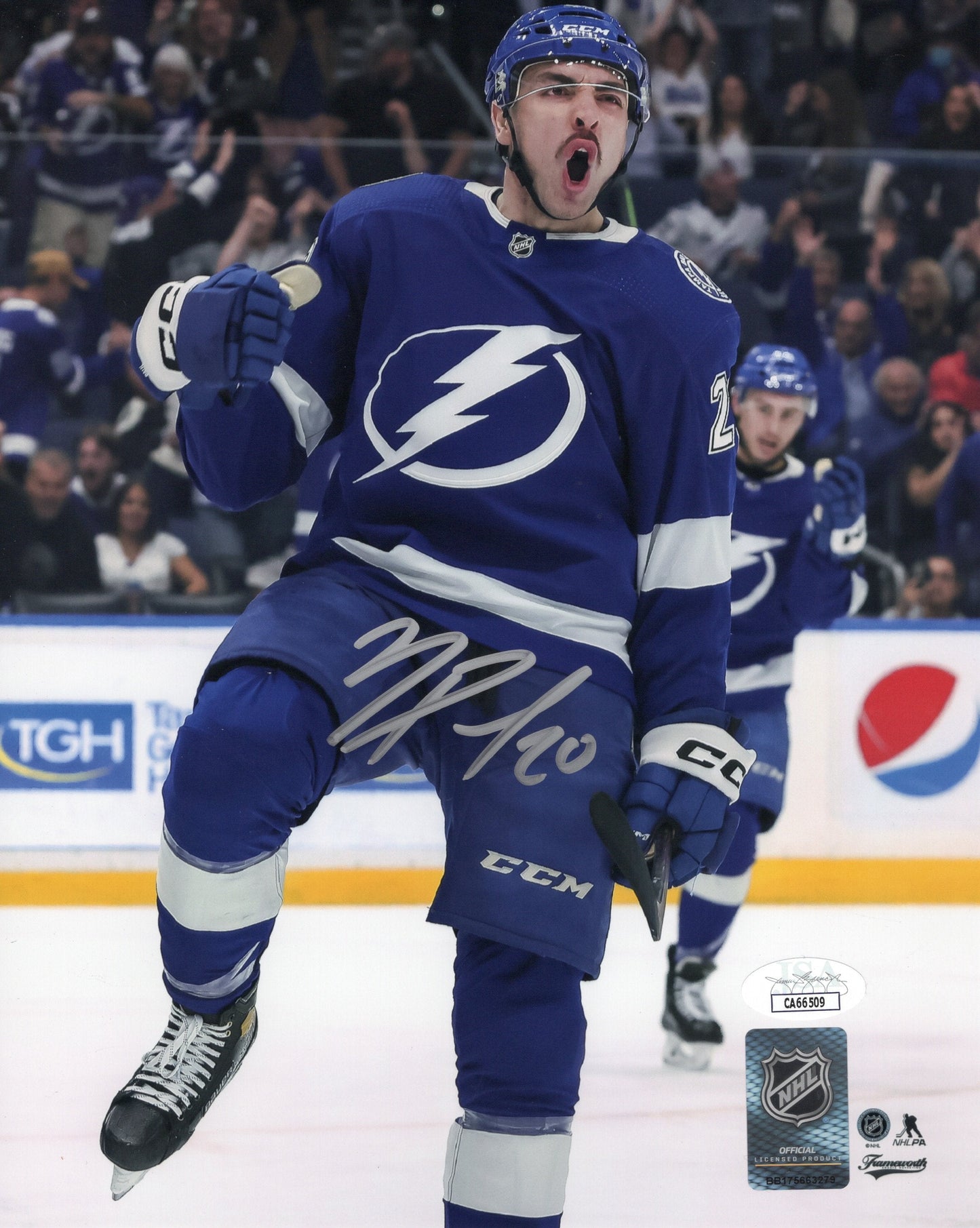 Nick Paul autographed signed 8x10 photo NHL Tampa Bay Lightning JSA