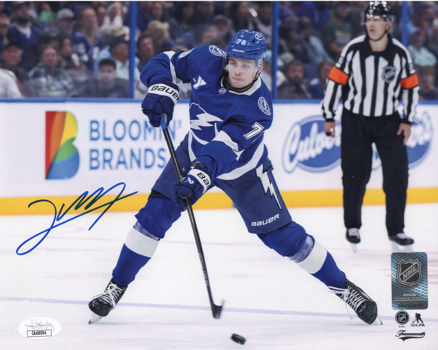 Emil Lilleberg autographed signed 8x10 photo NHL Tampa Bay Lightning JSA COA