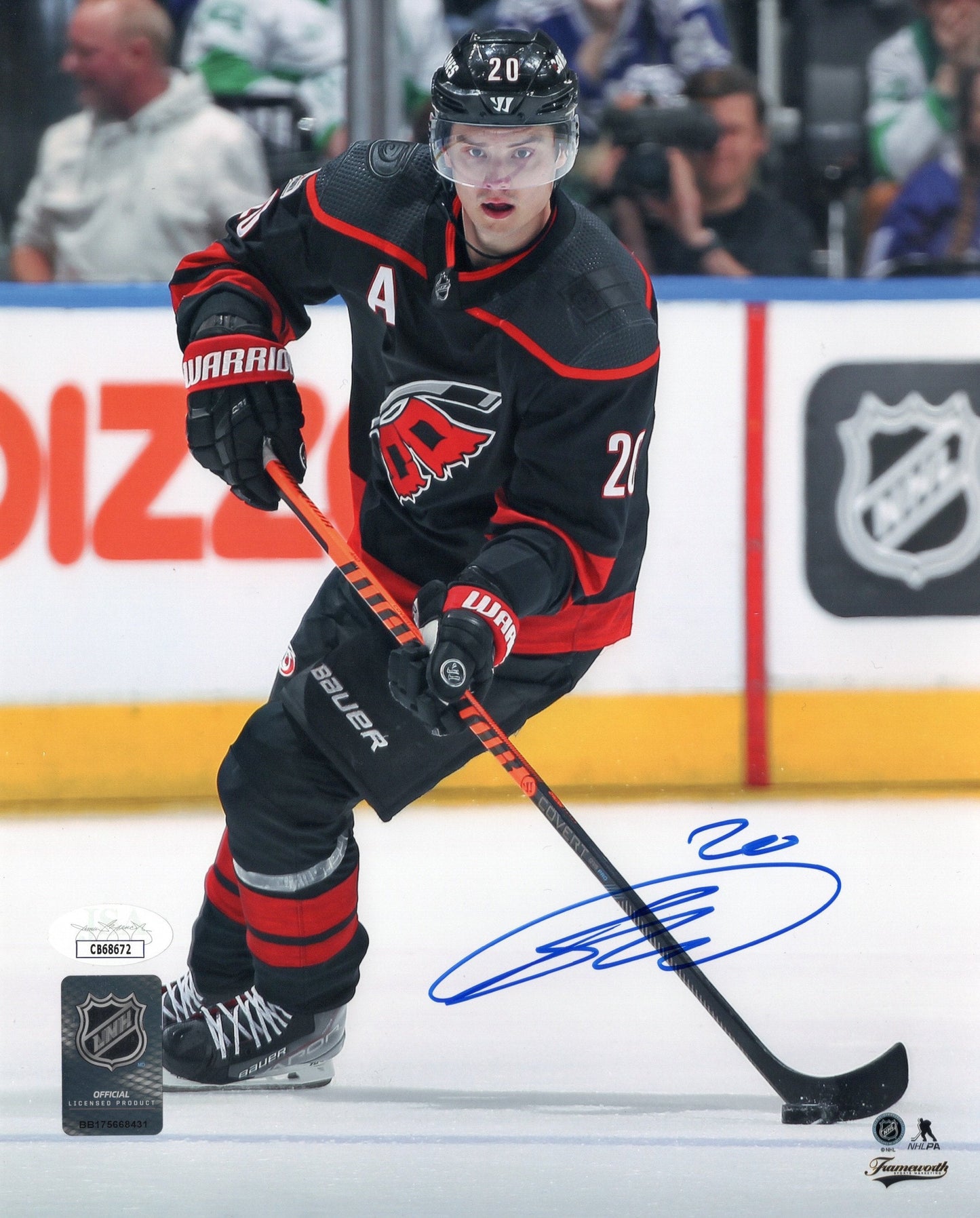 Sebastian Aho autographed signed 8x10 photo NHL Carolina Hurricanes JSA COA