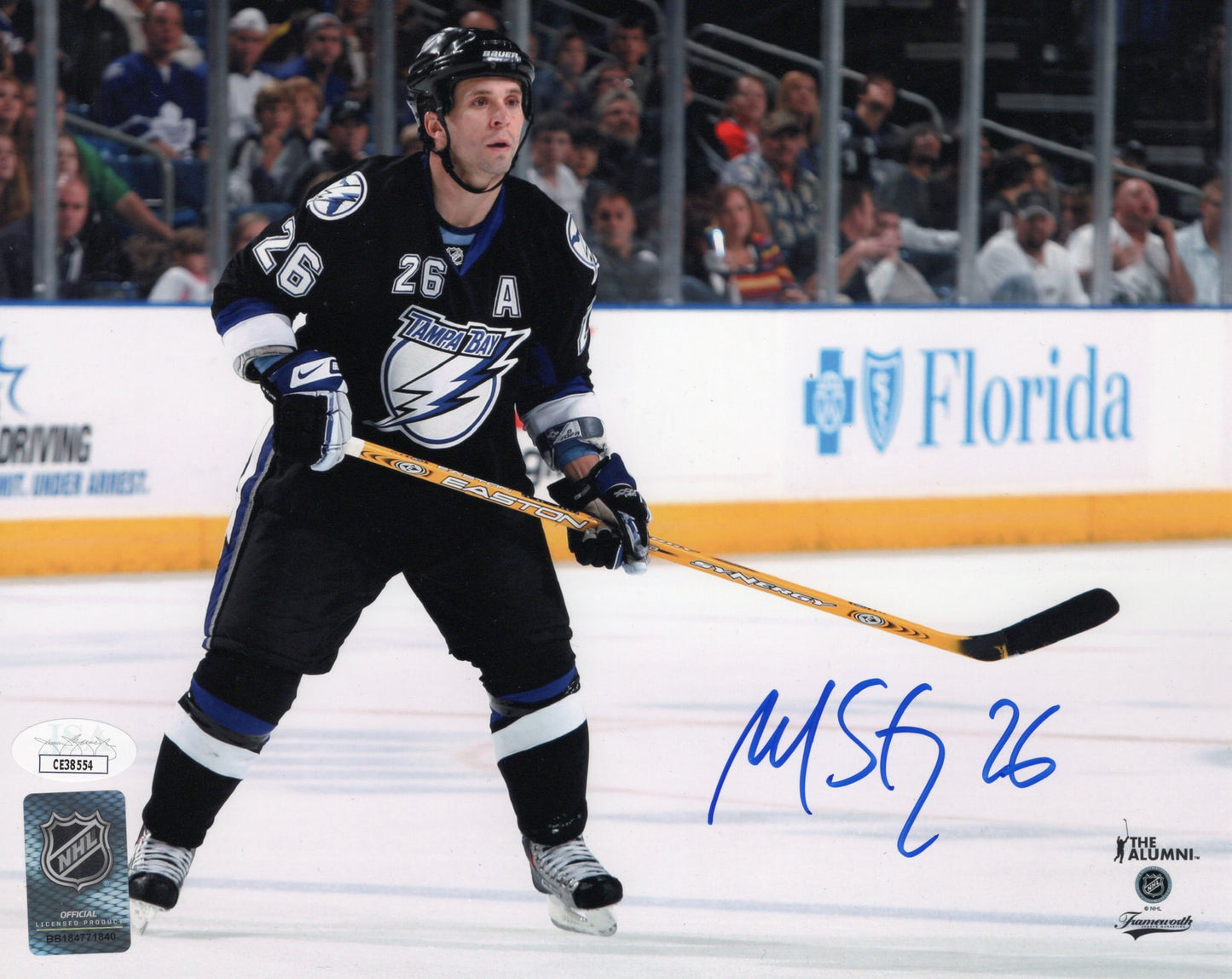 Martin St. Louis autographed signed 8x10 photo NHL Tampa Bay Lightning JSA COA