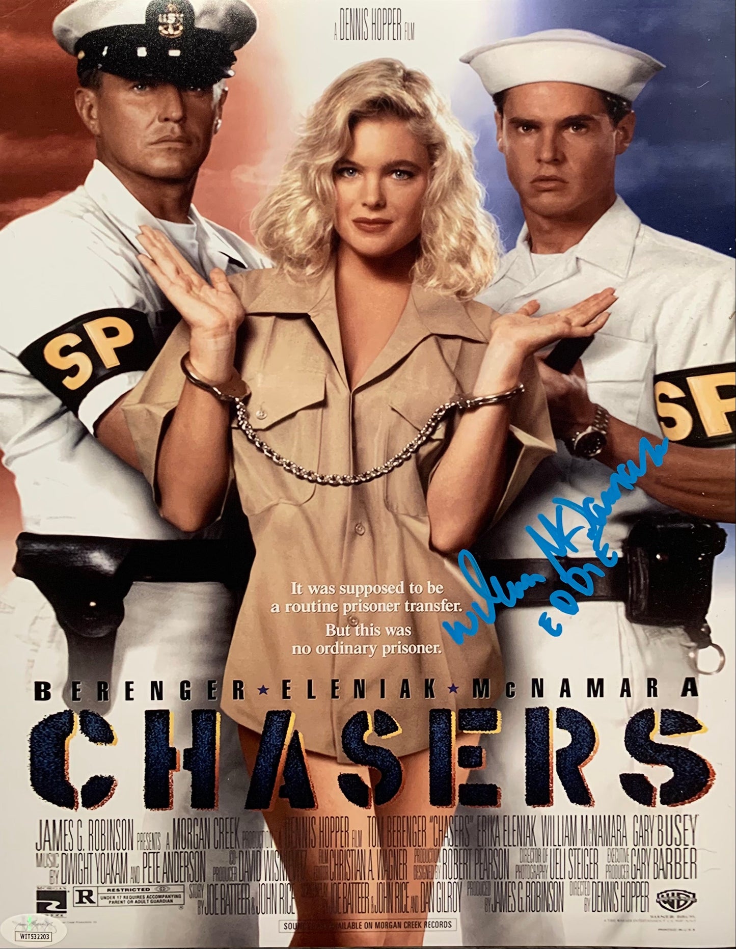 William McNamara autographed inscribed 11x14 photo JSA COA Chasers Eddie