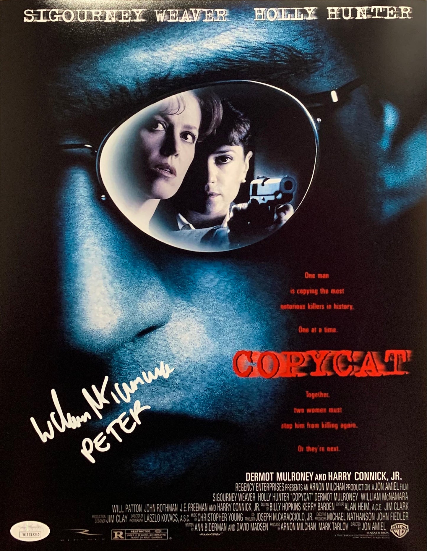 William McNamara autographed inscribed 11x14 photo JSA COA Copycat Peter