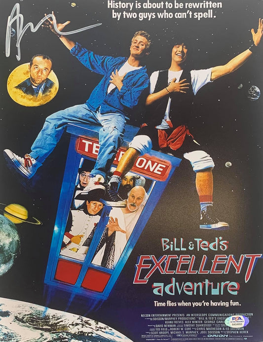 Alex Winter autographed 11x14 photo Bill & Ted's Excellent Adventure PSA COA