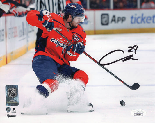 Connor McMichael autographed signed 8x10 photo NHL Washington Capitals JSA COA