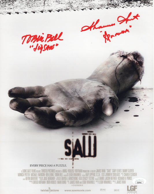 Tobin Bell Shawnee Smith autographed signed inscribed 11x14 Saw Jigsaw JSA COA
