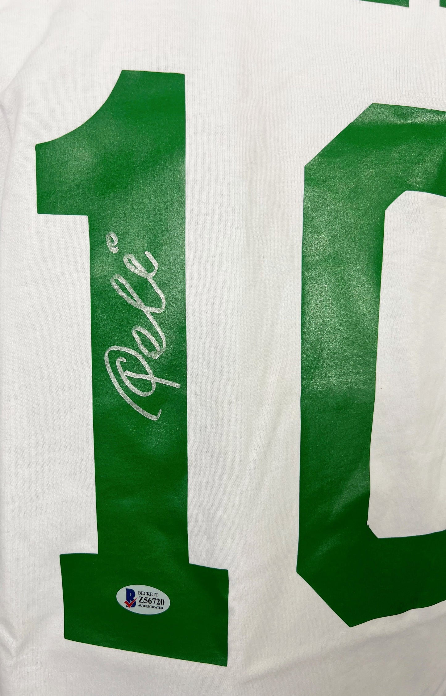 Pele autographed signed jersey World Cup Brazilian national team Beckett