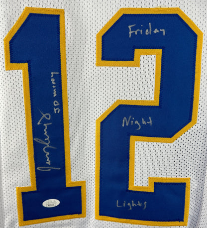 Jeremy Sumpter autographed inscribed jersey Friday Night Lights JSA J.D McCoy
