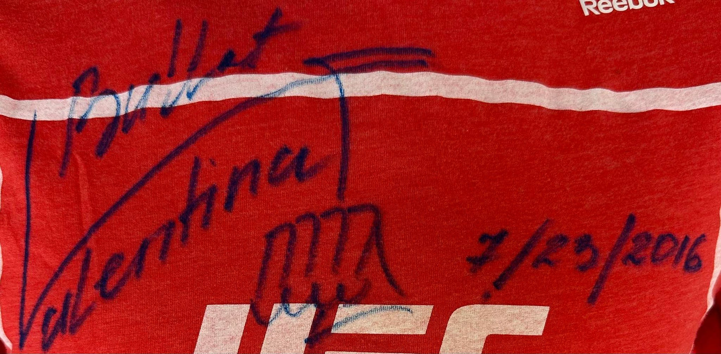 Valentina Shevchenko autographed signed shirt UFC Event Worn LOA Alexa Grasso