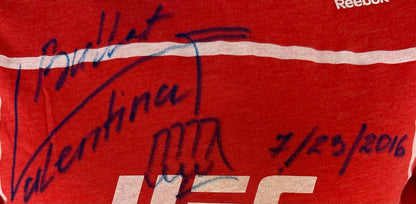 Valentina Shevchenko autographed signed shirt UFC Event Worn LOA Alexa Grasso