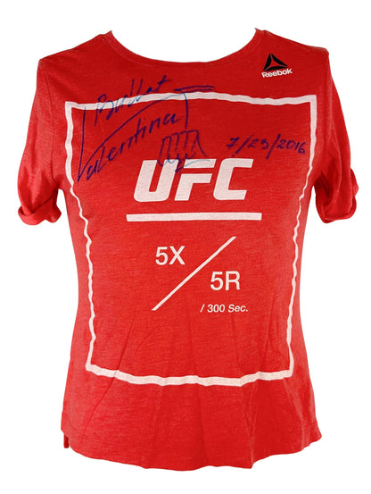 Valentina Shevchenko autographed signed shirt UFC Event Worn LOA Alexa Grasso