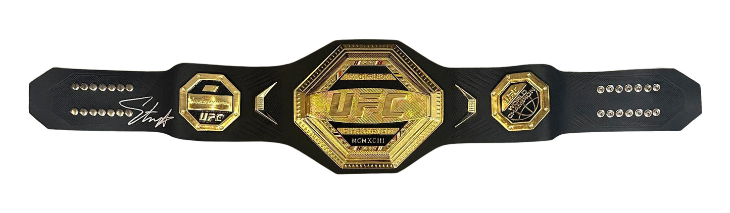 Israel Adesanya autographed signed belt UFC Alex Pereira JSA COA Style Bender