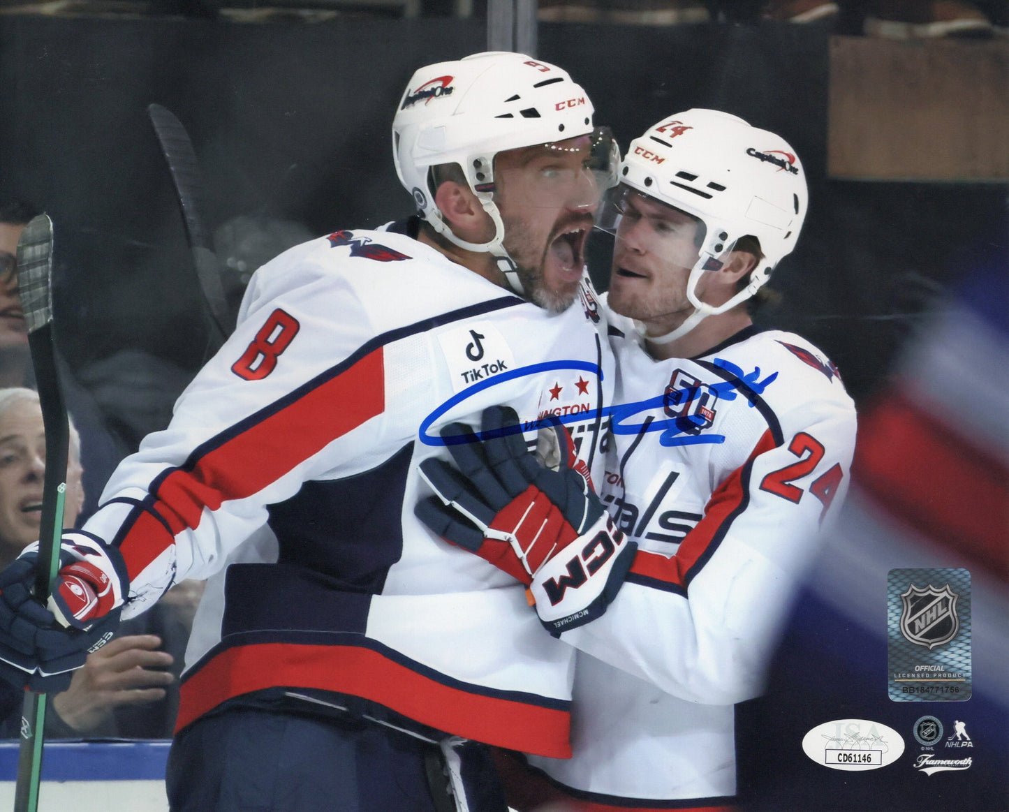 Connor McMichael autographed signed 8x10 photo Washington Capitals JSA Ovechkin