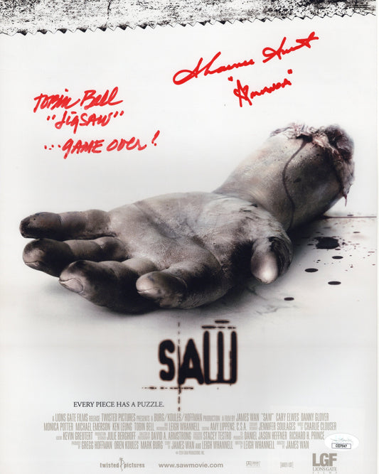 Tobin Bell Shawnee Smith autographed signed inscribed 11x14 Saw Jigsaw JSA COA