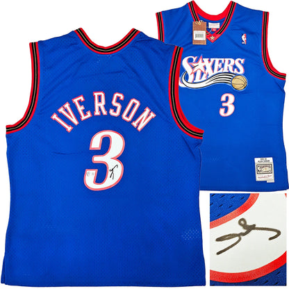 Allen Iverson Autographed Mitchell & Ness 1999-00  Swingman Philadelphia 76ers  Jersey - Beckett