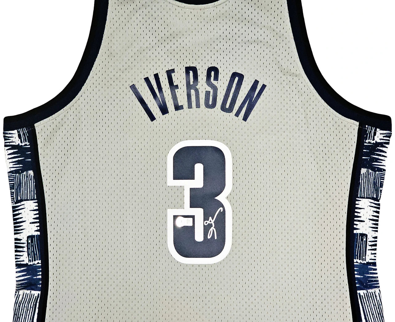 Allen Iverson Signed Mitchell & Ness 1995-96 College Georgetown Hoyas Jersey - Beckett