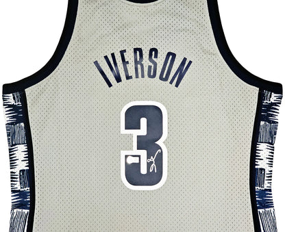Allen Iverson Signed Mitchell & Ness 1995-96 College Georgetown Hoyas Jersey - Beckett