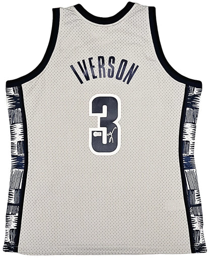 Allen Iverson Signed Mitchell & Ness 1995-96 College Georgetown Hoyas Jersey - Beckett