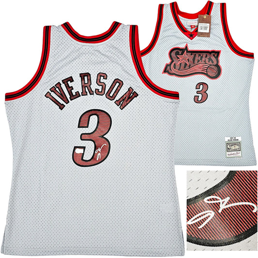 Allen Iverson Signed Mitchell & Ness 1997-98 Swingman Philadelphia 76ers Jersey - Beckett