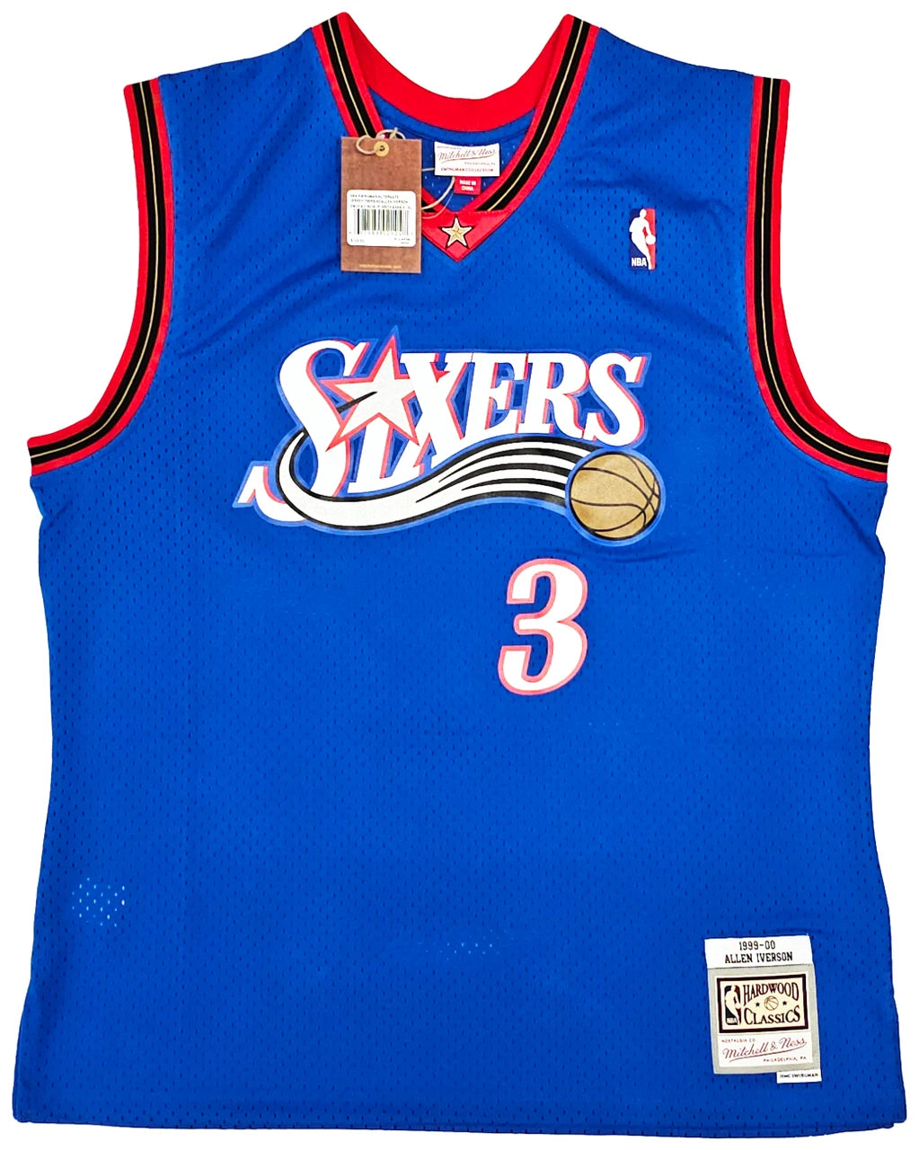 Allen Iverson Autographed Mitchell & Ness 1999-00  Swingman Philadelphia 76ers  Jersey - Beckett