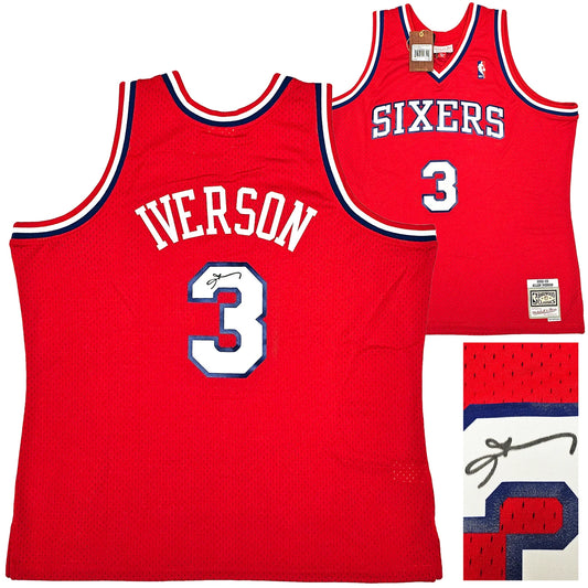 Allen Iverson Signed Mitchell & Ness 2002-03 Swingman Philadelphia 76ers Jersey - Beckett