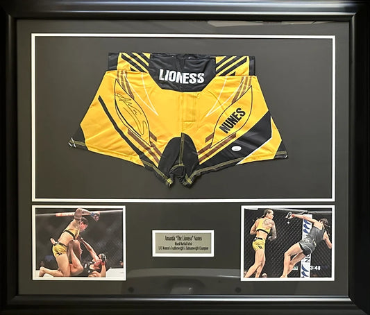 Amanda Nunes Signed Framed UFC Trunks - JSA