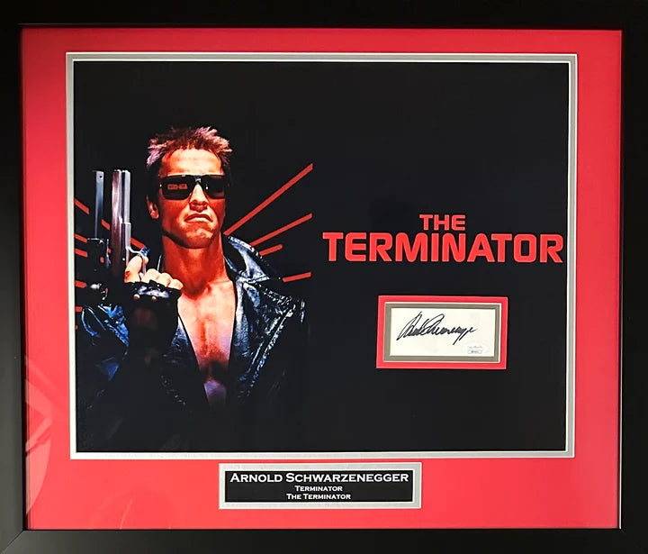 Arnold Schwarzenegger Deluxe Framed 16x20 Photo with Signed Cut - JSA