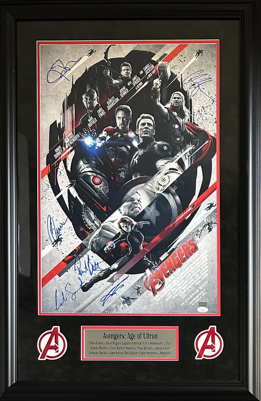 Avengers Cast Signed  Framed 16x20 Photo - JSA LOA