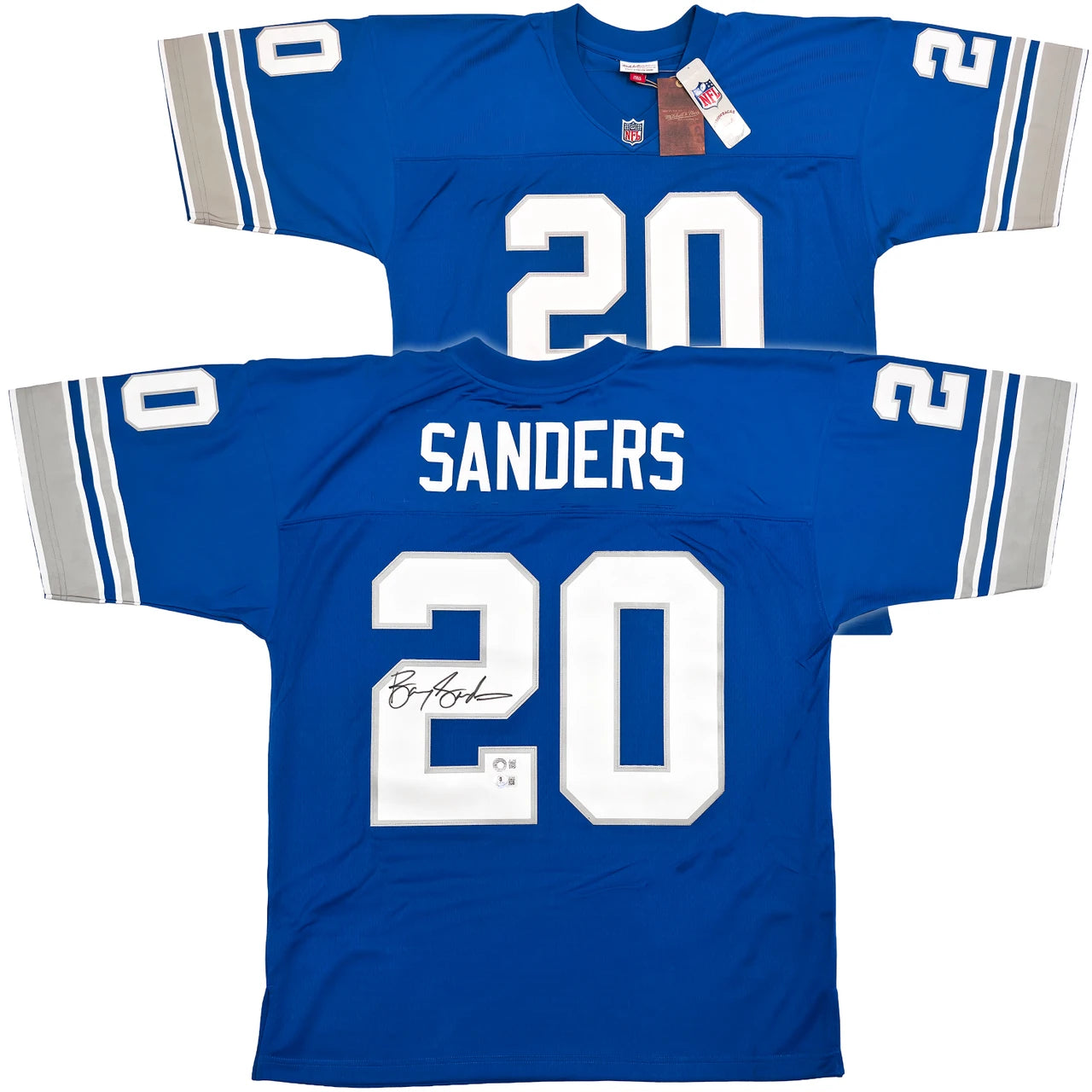 Barry Sanders Signed Mitchell & Ness 1996 NFL Legacy Throwback Detroit Lions Jersey - Beckett