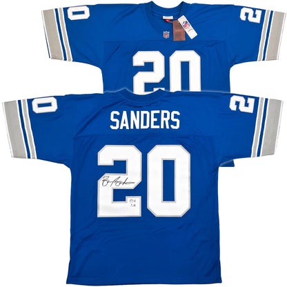 Barry Sanders Signed Mitchell & Ness 1996 NFL Legacy Throwback Detroit Lions Jersey - Beckett