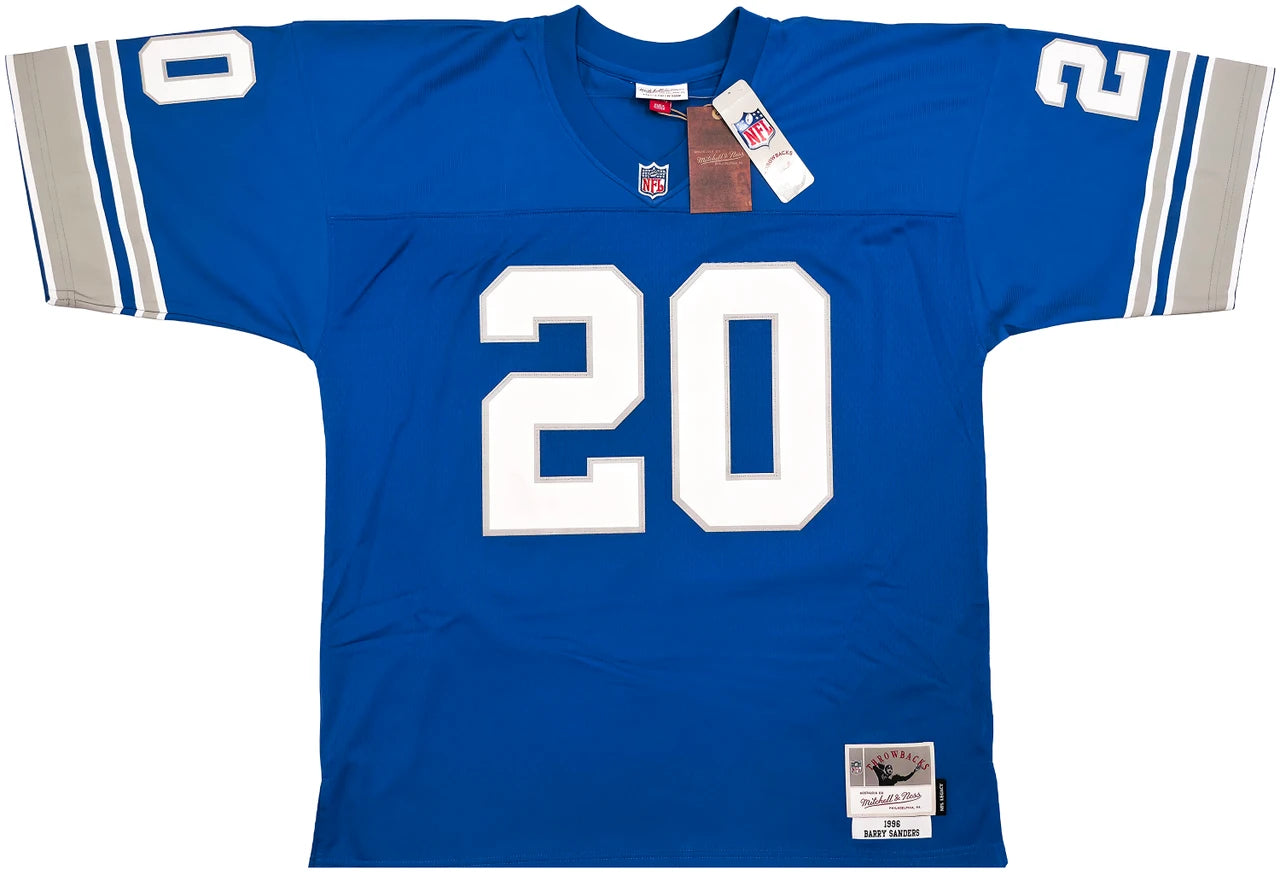 Barry Sanders Signed Mitchell & Ness 1996 NFL Legacy Throwback Detroit Lions Jersey - Beckett