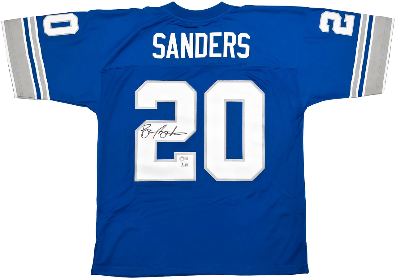 Barry Sanders Signed Mitchell & Ness 1996 NFL Legacy Throwback Detroit Lions Jersey - Beckett