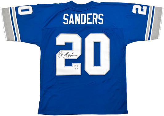 Barry Sanders Signed Mitchell & Ness 1996 NFL Legacy Throwback Detroit Lions Jersey - Beckett