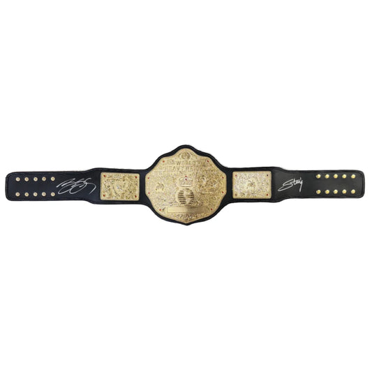 Bill Goldberg & Sting Dual Signed Replica Championship Belt - JSA