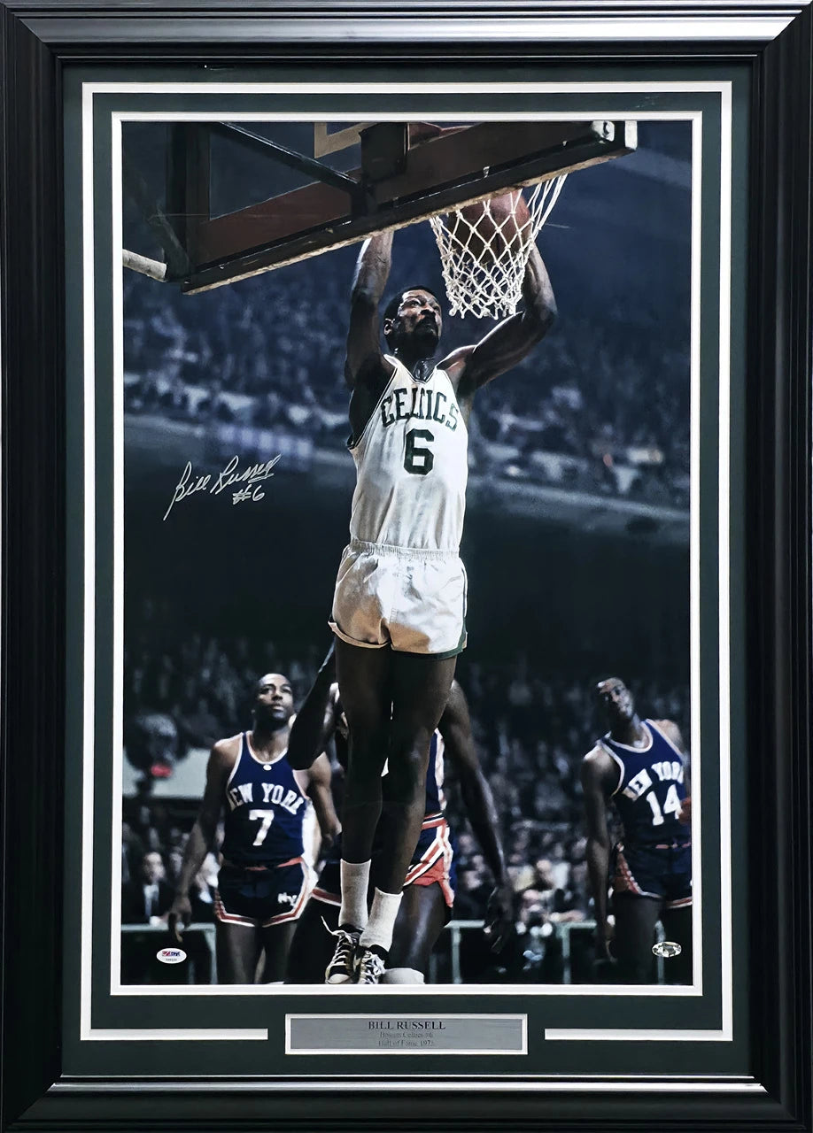 Bill Russell ASigned Framed 20x30 Photo Boston Celtics - PSA/DNA
